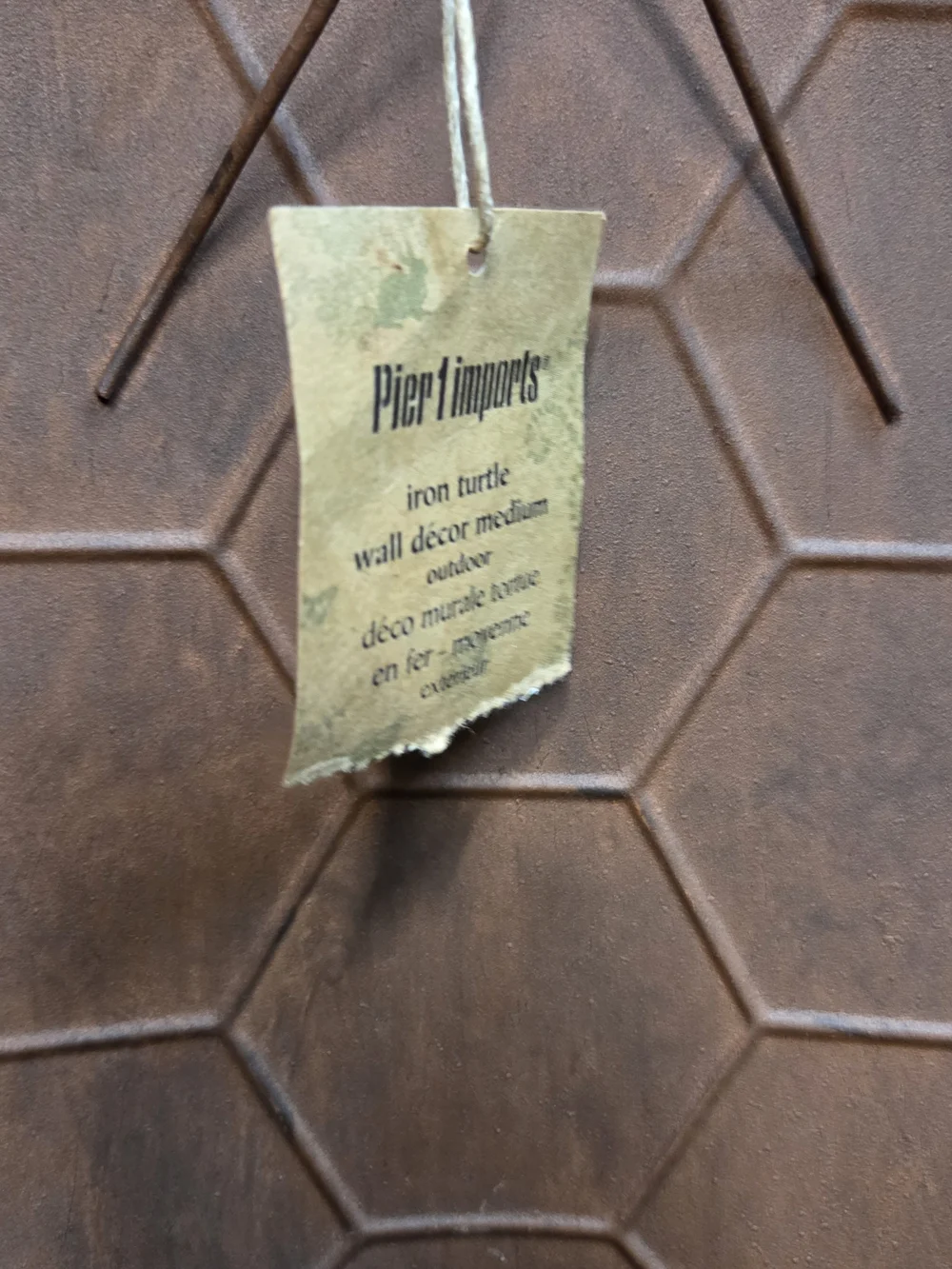 Pier 1 Rustic Brown Metal Sea Turtle Wall Décor